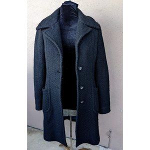 💜Sisley Black Coat w/ French Blue Lining